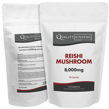 REISHI MUSHROOM - 8,000mg Capsules - Powerful Formula Best Quality on Ebay