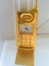 Miniature Clocks Gold Plated on Brass - Many different designs