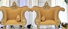 Throne chair silver frame - throne, in