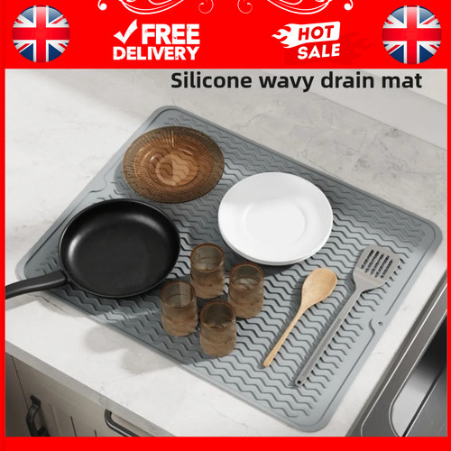 Kitchen dish draining mat - dish,
