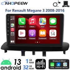 CarPlay 32GB Android13 Head Unit For Renault Megane 3 GPS Navi WIFI Stereo Radio
