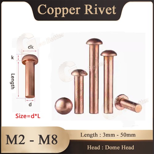 Copper rivet dome head purple - copper,