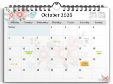 2026 Flower Wall Calendar 2026