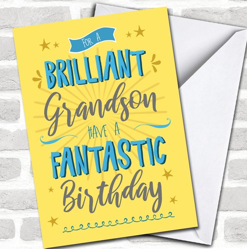 Brilliant grandson typographic - grandson,