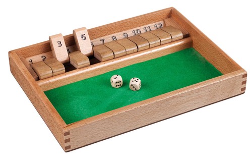 Shut the box numbers - shut, (uk)