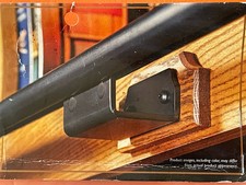 Rockler-Rolling Ladder Black Horizontal Mount Track library support Hook Style