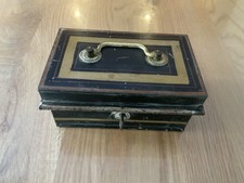 Vintage Metal Cash Box With