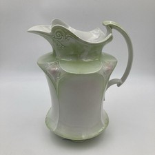 Soho Pottery Tunstall art nouveau wash jug green pink floral 31cm
