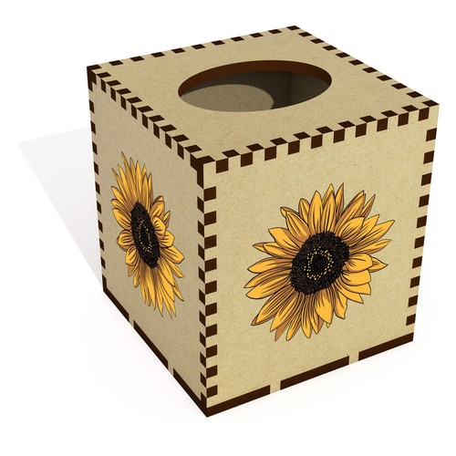 Square yellow sunflower - square, sunflower'