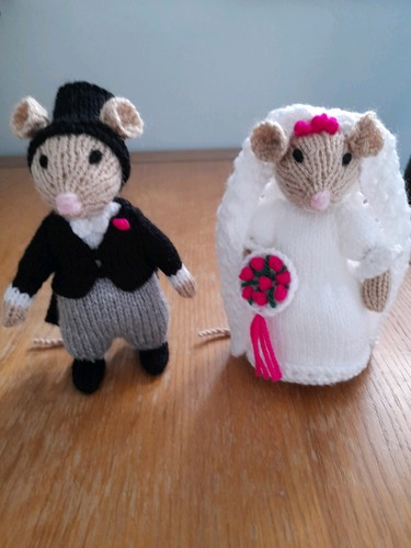 Hand knitted bride and groom - hand,
