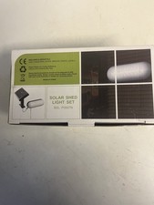 Solar Powered LED Lights Rechargeable Garage Shed Light Garden Indoor Outdoor