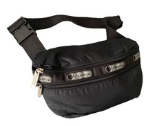 LE SPORTSAC WAIST BAG Bum Bag Vintage Black 80s 90s Made In USA