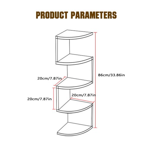 Tier floating corner - corner, shelves