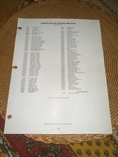 Fender Deluxe Reverb Amplifier W/ Vol Boost Parts List & Schematic  *Original*