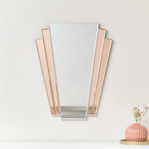 Pink art deco - fan, wall