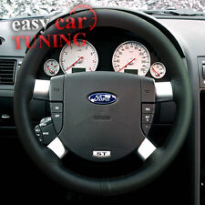 For Ford MONDEO MK3 2000-2007 Black Real Genuine Leather Steering Wheel Cover