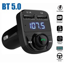 Car Wireless Bluetooth FM Transmitter MP3 Player USB Car Charger Adapter UK