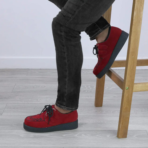 Mens dark red - with, black