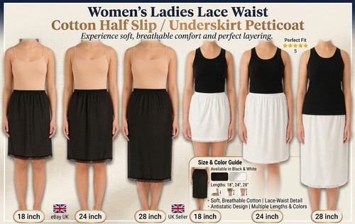 Womens half slip lace - half,