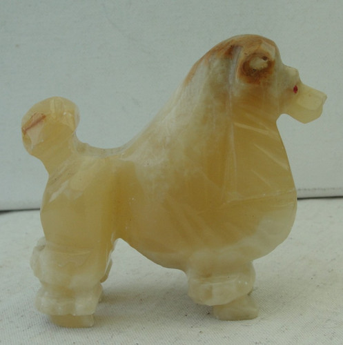 Vintage onyx stone poodle - onyx, dog