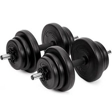 Adjustable Dumbbells Set 20kg Weights Pair Home Gym Fitness Exercise Workout