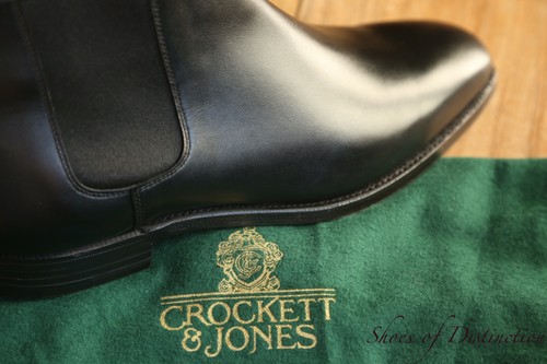Crockett jones black leather - &,