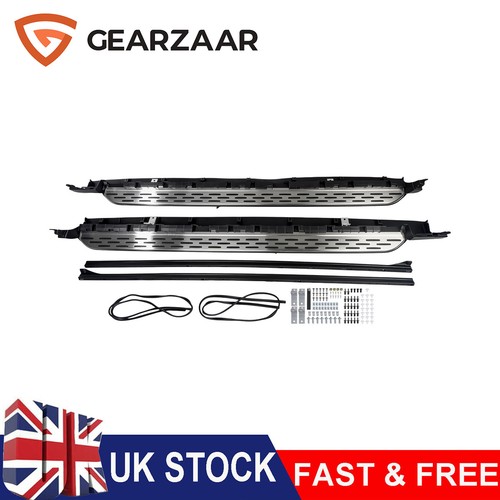 Aluminium side steps nerf bar - aluminium,