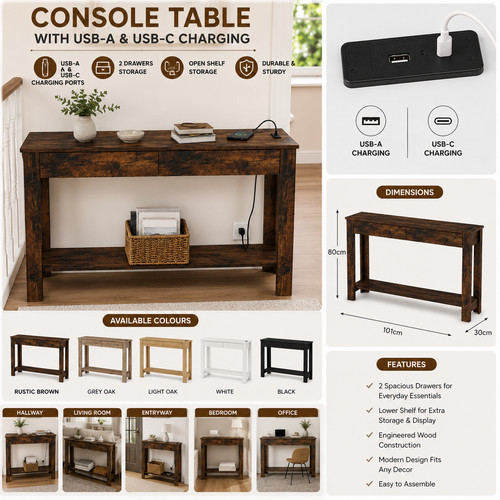 Slim console table with - with, 2