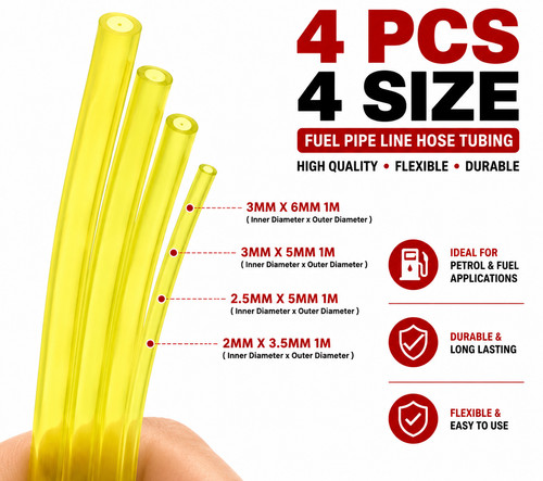 Sizes petrol fuel gas pipe - 4,