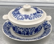 BOUILLON PORCELAINE PILLIVUYT PILIVITE DECOR COUNTRY STYLE BLEU D 12 cm