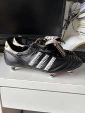 Vintage 2011 Adidas World Cup Black Leather Soft Ground Football Boots Size UK 9