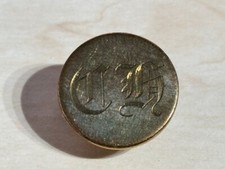 Vintage 13mm CH Craven Hunt Hunting Brass Button Firmin London