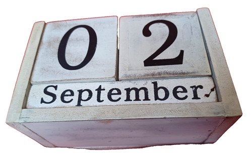 Wood blocks desktop calendar - desktop,