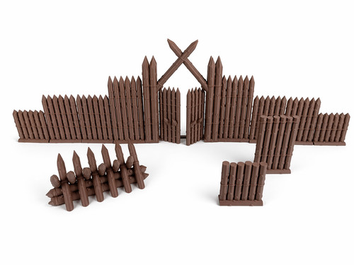 Orc palisade 28mm 32mm - orc,
