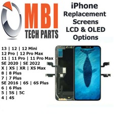 iPhone 16 15 14 13 12 11 Pro Max X XR 8 7 6s Plus Mini Replacement LCD Screen