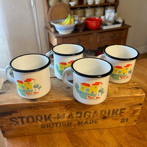 Vintage set white enamel - 4,
