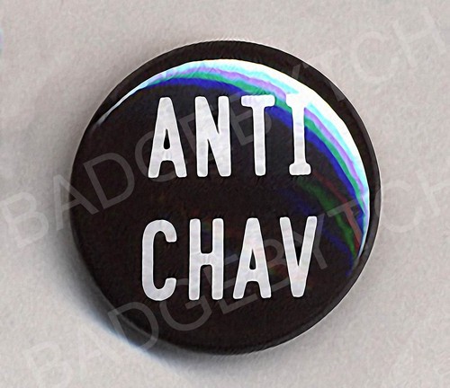 Anti chav small 25mm badge - anti,