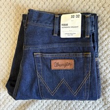 Wrangler Texas Jeans Size W32 L32 Measures W31 L33 Dark Blue Straight Leg BNWT
