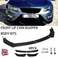 For Seat Ibiza Leon Mk2 Mk3 Black Front Bumper Lip Splitter Spoiler Body Kit