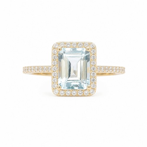 9ct yellow gold emerald cut - yellow, emerald-cut