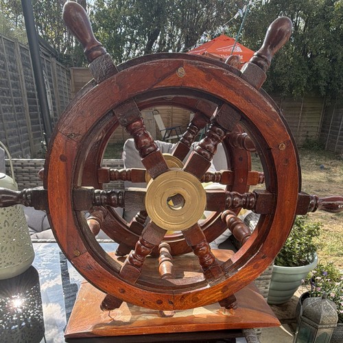 Wooden ship wheel - spoke,