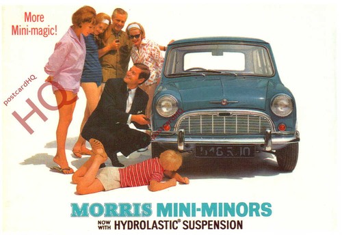 Postcard morris mini minors - morris, mini-minors