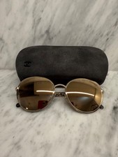 Chanel 4206 Round Metal Mirrored Lens Gold CC Ladies Sunglasses