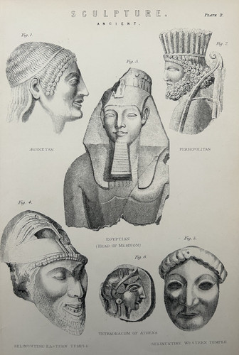 Antique print sculpture - antique,