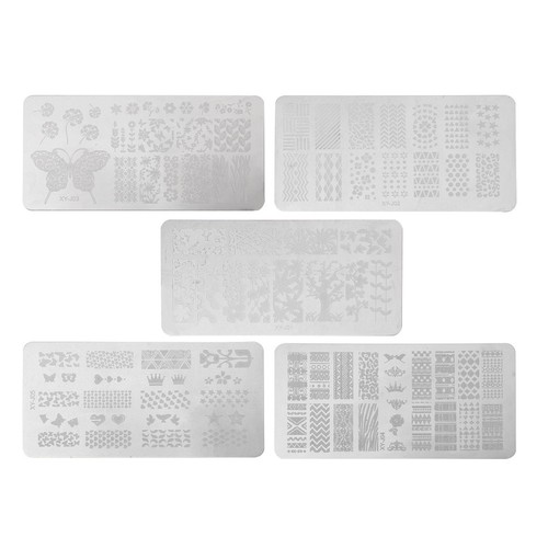 5pcs silver nail - silver,