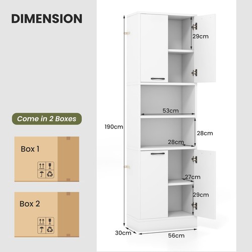 Pantry cabinet 190cm tall - cabinet,