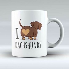 I Love Sausage Dog Cup 11 oz