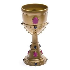 Medieval Bronze Effect Goblet with Jewel Effect Decoration Horror Prop