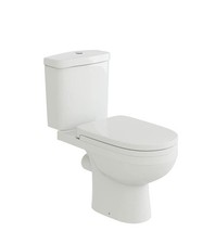 Bathroom Toilet Pan Close Coupled Seat Cistern Modern White Ceramic WC