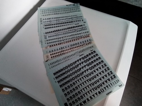 Letraset dry transfer rub - letraset,